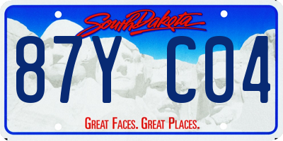 SD license plate 87YC04