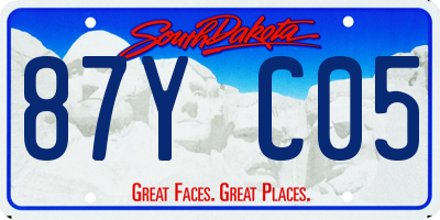 SD license plate 87YC05