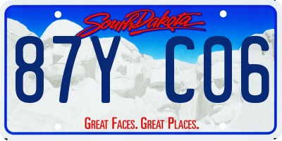 SD license plate 87YC06