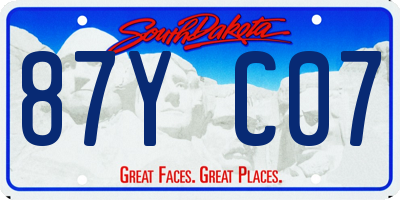 SD license plate 87YC07