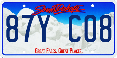 SD license plate 87YC08