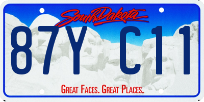 SD license plate 87YC11