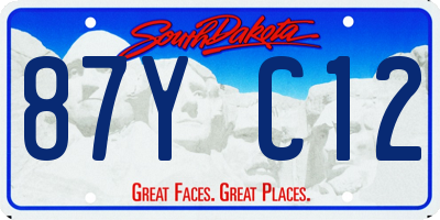 SD license plate 87YC12