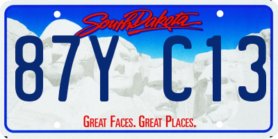 SD license plate 87YC13
