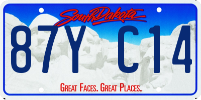 SD license plate 87YC14