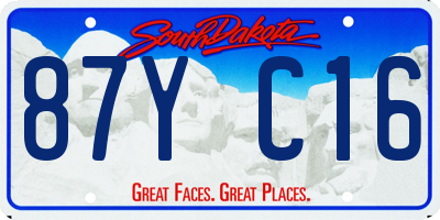 SD license plate 87YC16