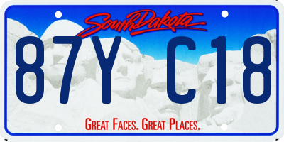 SD license plate 87YC18