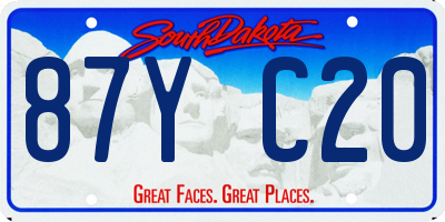 SD license plate 87YC20