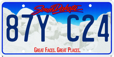 SD license plate 87YC24