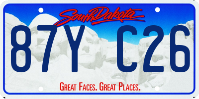 SD license plate 87YC26