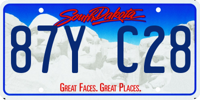 SD license plate 87YC28