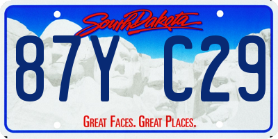 SD license plate 87YC29