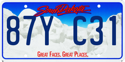 SD license plate 87YC31
