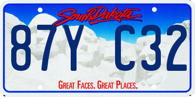 SD license plate 87YC32