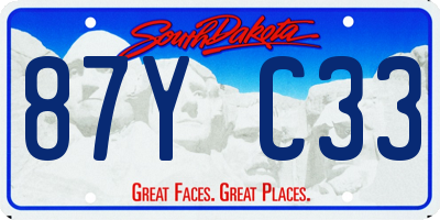 SD license plate 87YC33