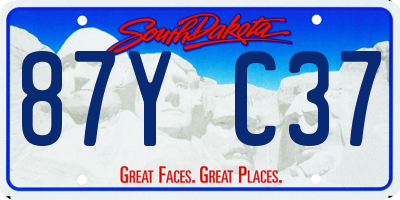 SD license plate 87YC37