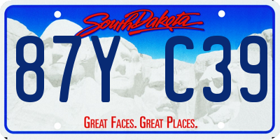 SD license plate 87YC39