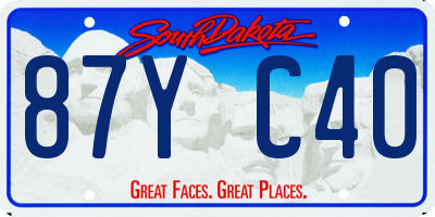 SD license plate 87YC40