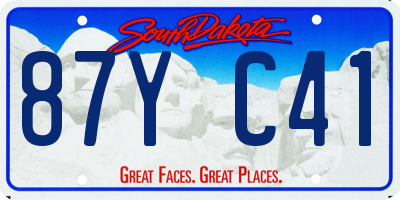 SD license plate 87YC41