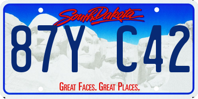 SD license plate 87YC42