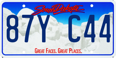 SD license plate 87YC44