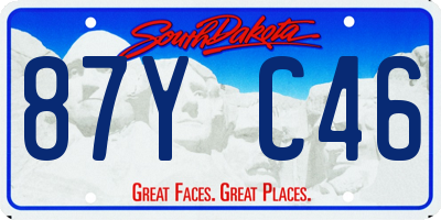 SD license plate 87YC46