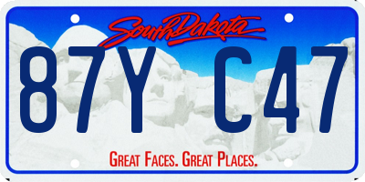 SD license plate 87YC47