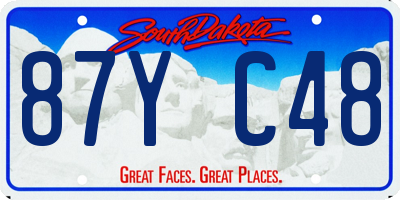SD license plate 87YC48
