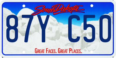 SD license plate 87YC50