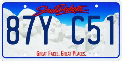SD license plate 87YC51