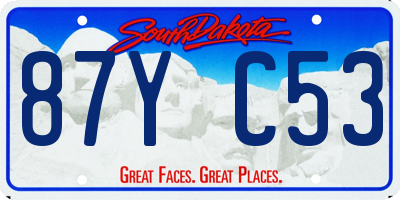 SD license plate 87YC53