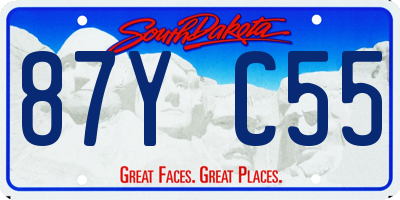 SD license plate 87YC55