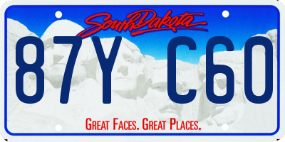 SD license plate 87YC60