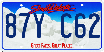 SD license plate 87YC62