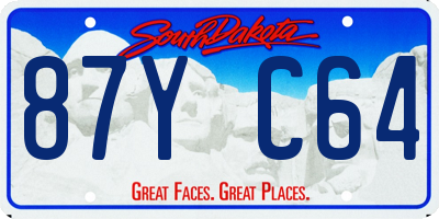 SD license plate 87YC64