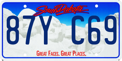 SD license plate 87YC69