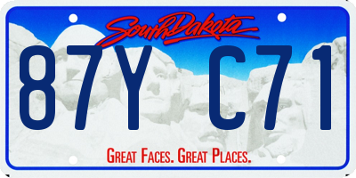 SD license plate 87YC71