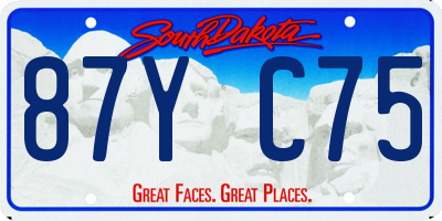 SD license plate 87YC75