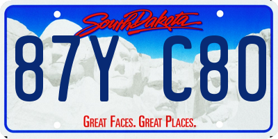 SD license plate 87YC80