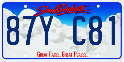 SD license plate 87YC81