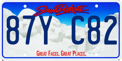 SD license plate 87YC82