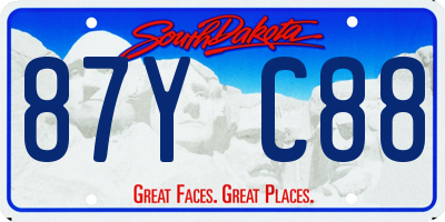 SD license plate 87YC88