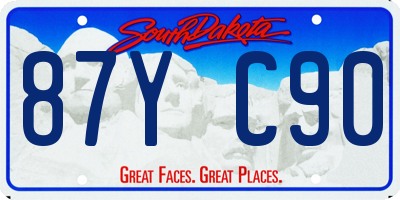 SD license plate 87YC90