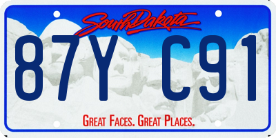 SD license plate 87YC91