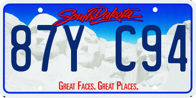 SD license plate 87YC94