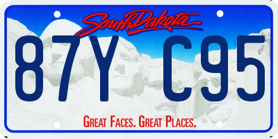 SD license plate 87YC95