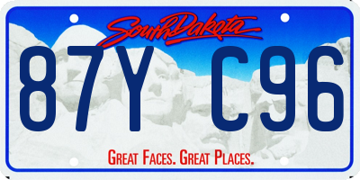 SD license plate 87YC96