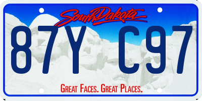 SD license plate 87YC97