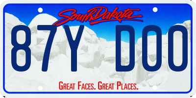 SD license plate 87YD00