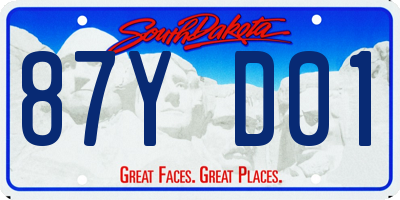 SD license plate 87YD01